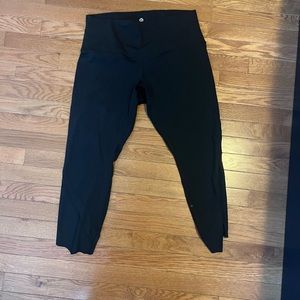 Lululemon Size 12 Leggings with Mesh Cut out